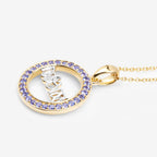 Tanzanite Mom Pendant 0.62 Carats Gold Plated Silver