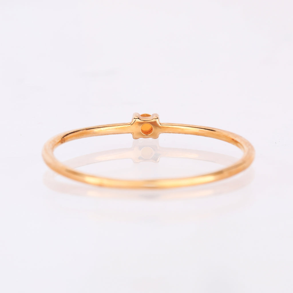 Natural Ethiopian Opal Ring 0.03 Carats 9K Yellow Gold