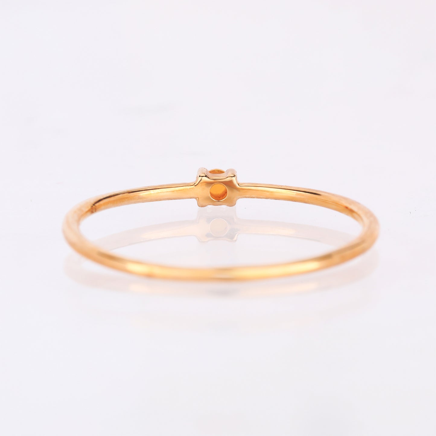 Natural Ethiopian Opal Ring 0.03 Carats 9K Yellow Gold