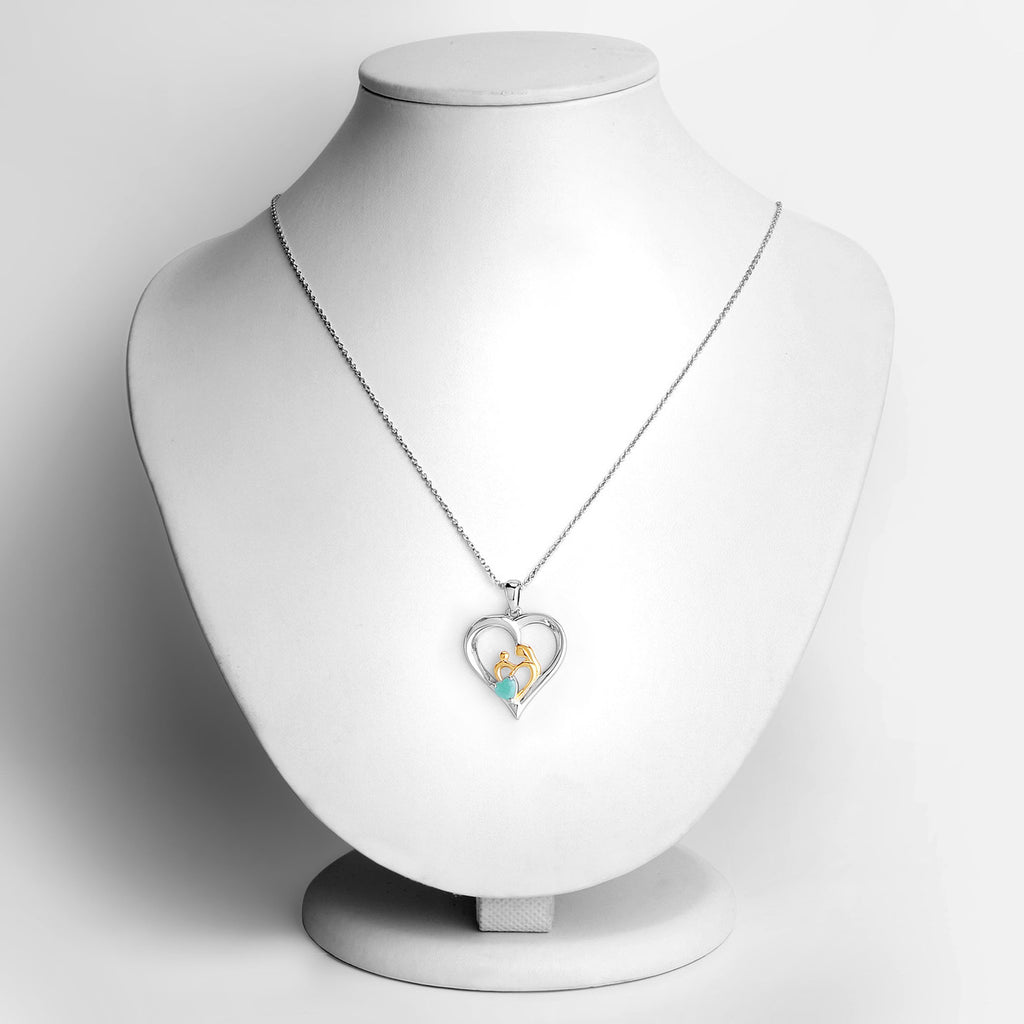 Emerald Mom Pendant 0.44 Carats Sterling Silver