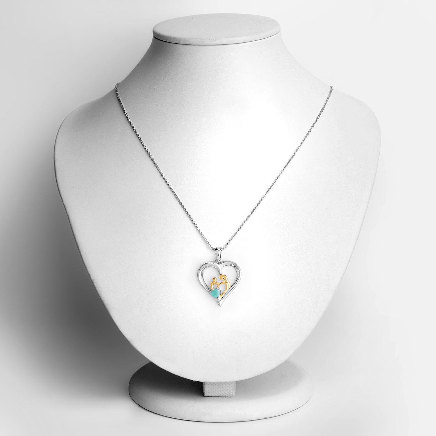 Emerald Mom Pendant 0.44 Carats Sterling Silver