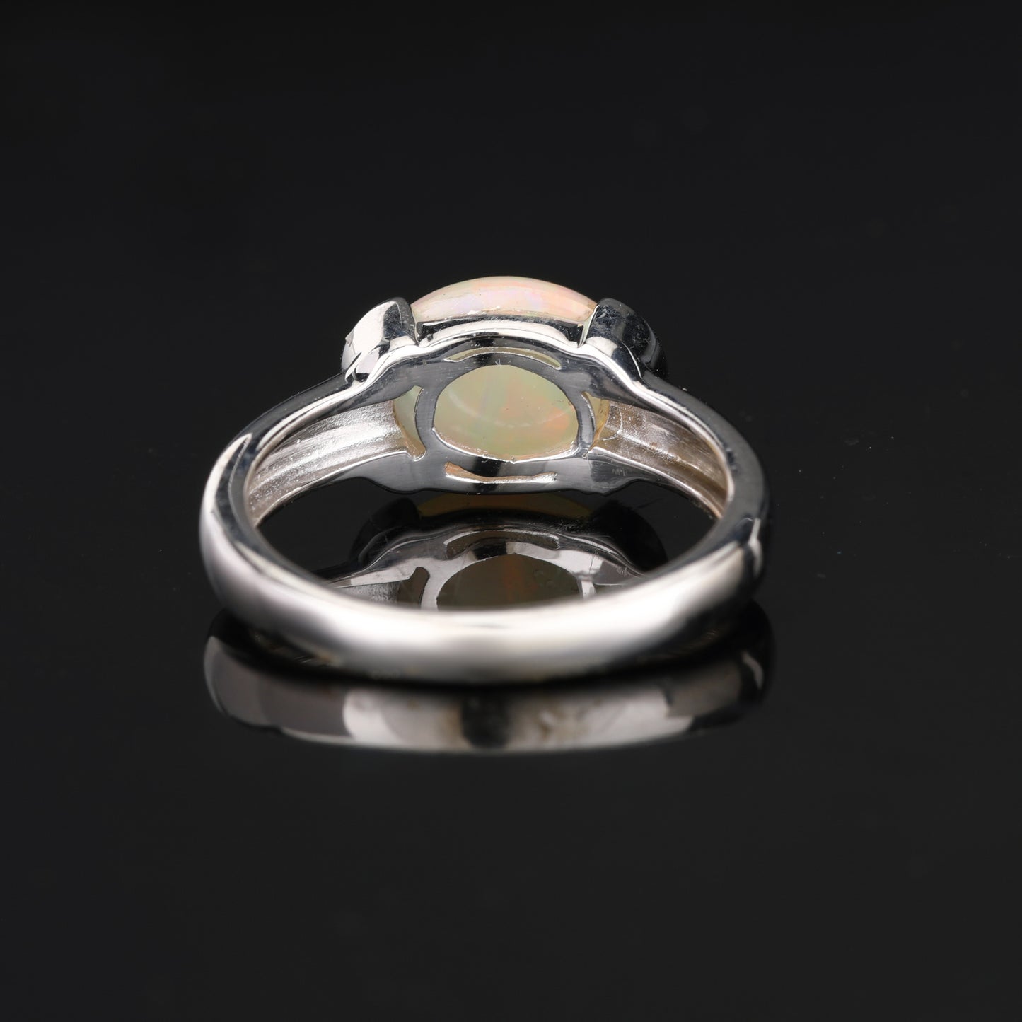 Natural Ethiopian Opal Ring 1.69 Carats Sterling Silver