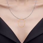 Orange Sapphire Pendant 2.86 Carats Sterling Silver
