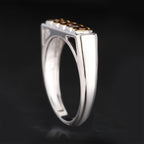 Red Diamond Ring 0.5 Carats 9K Yellow & White Gold