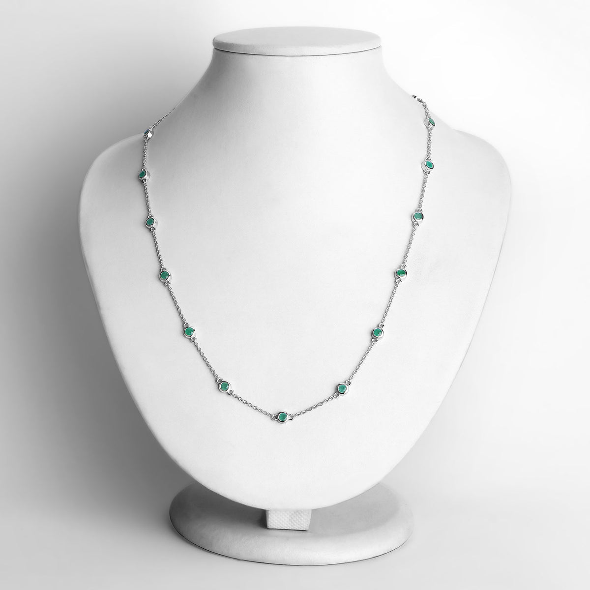 Emerald Necklace 1.78 Carats Sterling Silver