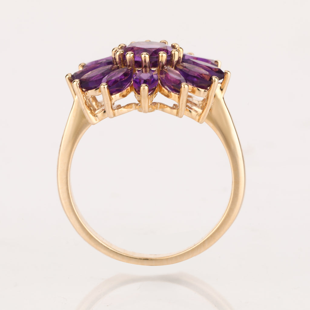 Amethyst Ring 2.53 Carats 9K Yellow Gold