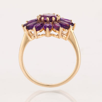 Amethyst Ring 2.53 Carats 9K Yellow Gold