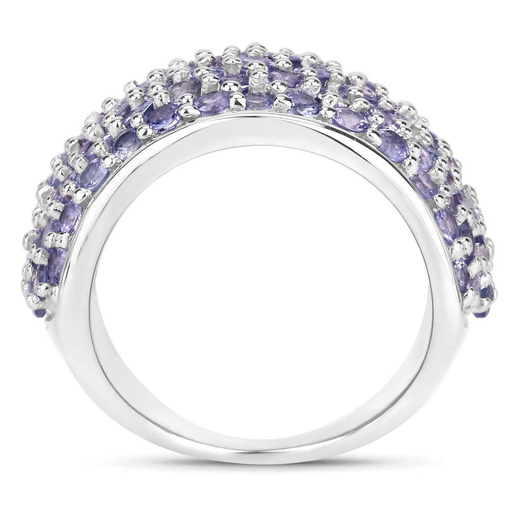 Tanzanite Ring 4.18 Carats Sterling Silver