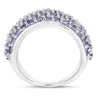 Tanzanite Ring 4.18 Carats Sterling Silver