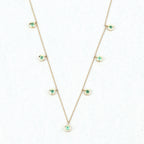 Zambian Emerald Necklace 0.88 Carats 10K Yellow Gold
