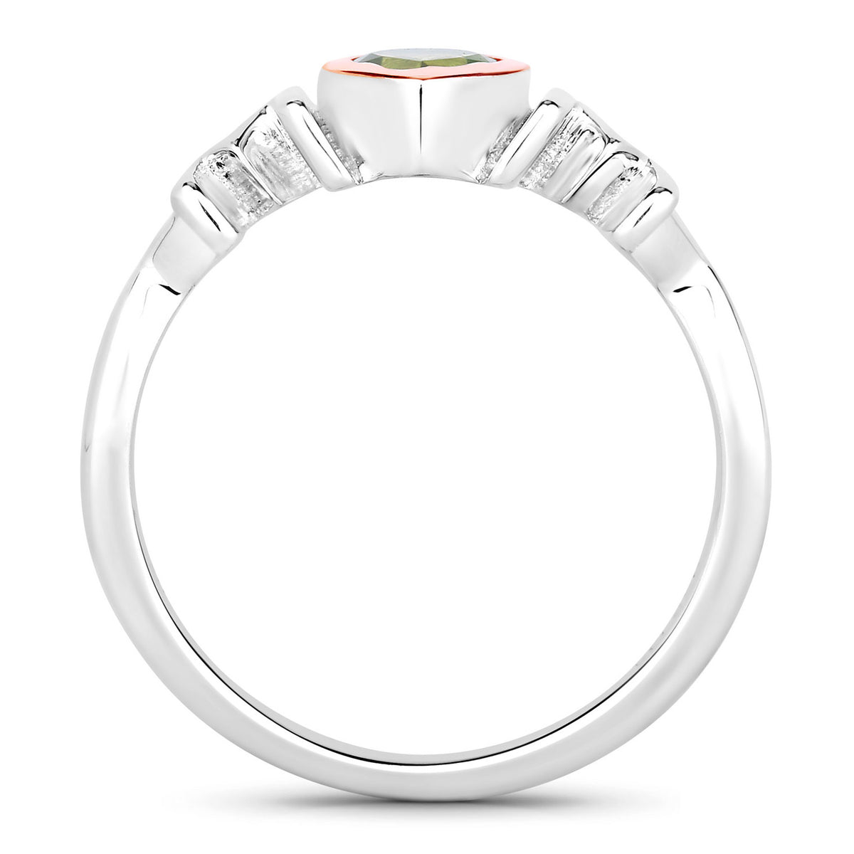 Peridot Mom Ring 0.42 Carats Sterling Silver