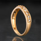 Champagne Diamond Ring 0.53 Carats 9K Yellow Gold