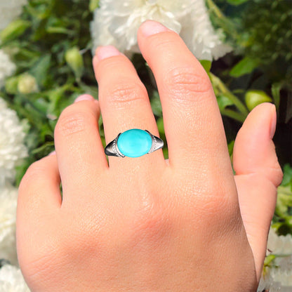 Turquoise Ring 3.50 Carats Sterling Silver