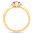 Ruby Ring With Diamonds 1.54 Carats 14K Yellow Gold