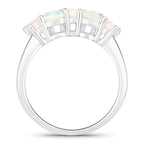 Ethiopian Opal Ring 0.88 Carats Sterling Silver