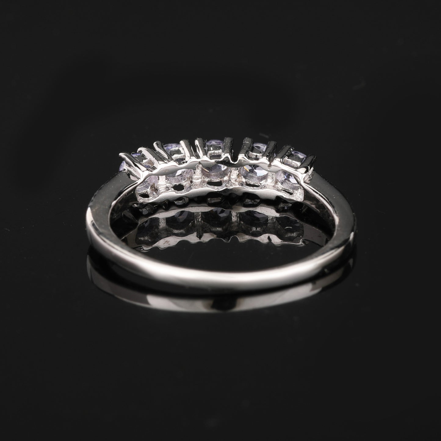 Natural Tanzanite Ring 0.35 Carats Sterling Silver
