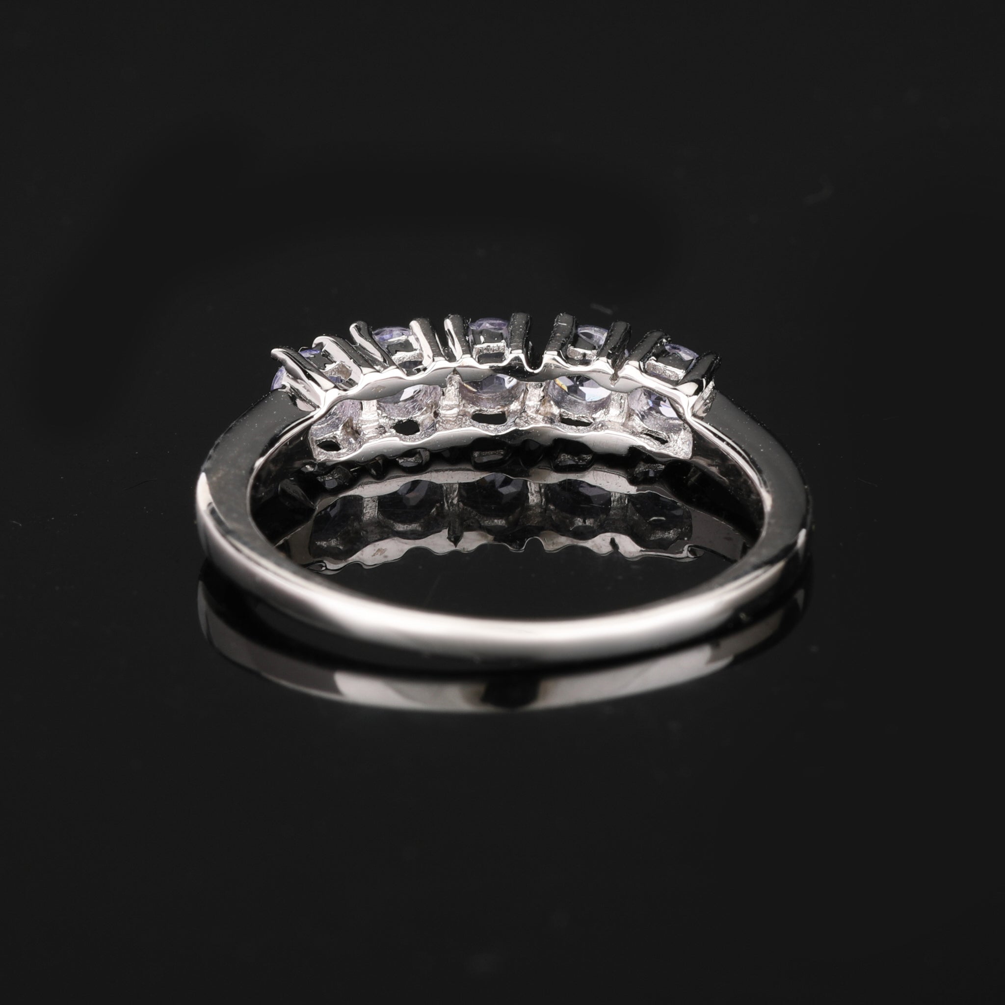 Natural Tanzanite Ring 0.35 Carats Sterling Silver