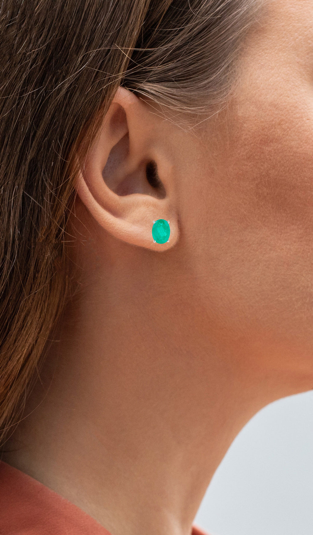 Zambian Emerald Earrings 2.38 Carats 10K White Gold