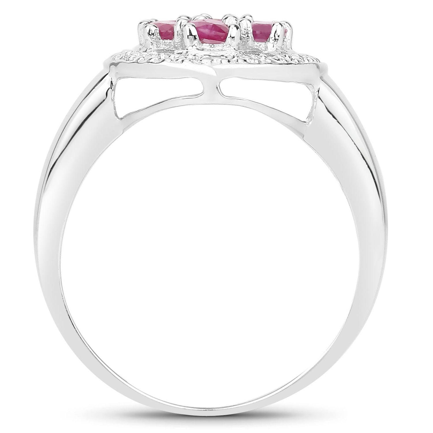 Ruby Ring 1.52 Carats Sterling Silver