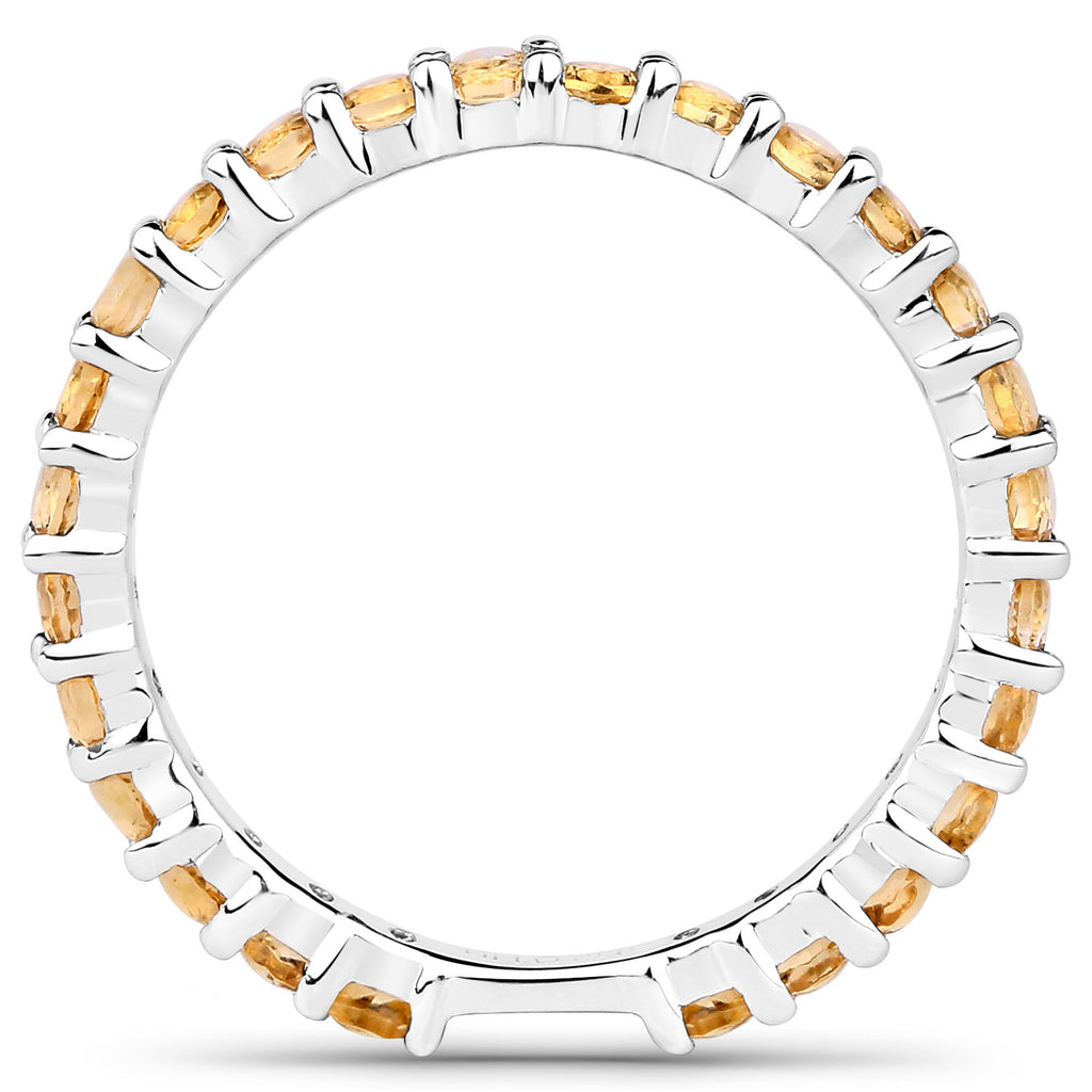 Citrine Ring 0.8 Carats Sterling Silver