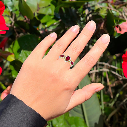 Ruby Ring With Diamonds 1.60 Carats 18K Gold