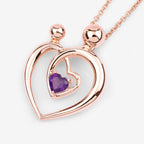 Amethyst Mom Pendant 0.24 Carats Gold Plated Silver