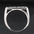 Blue Diamond Ring 0.5 Carats 9K White Gold