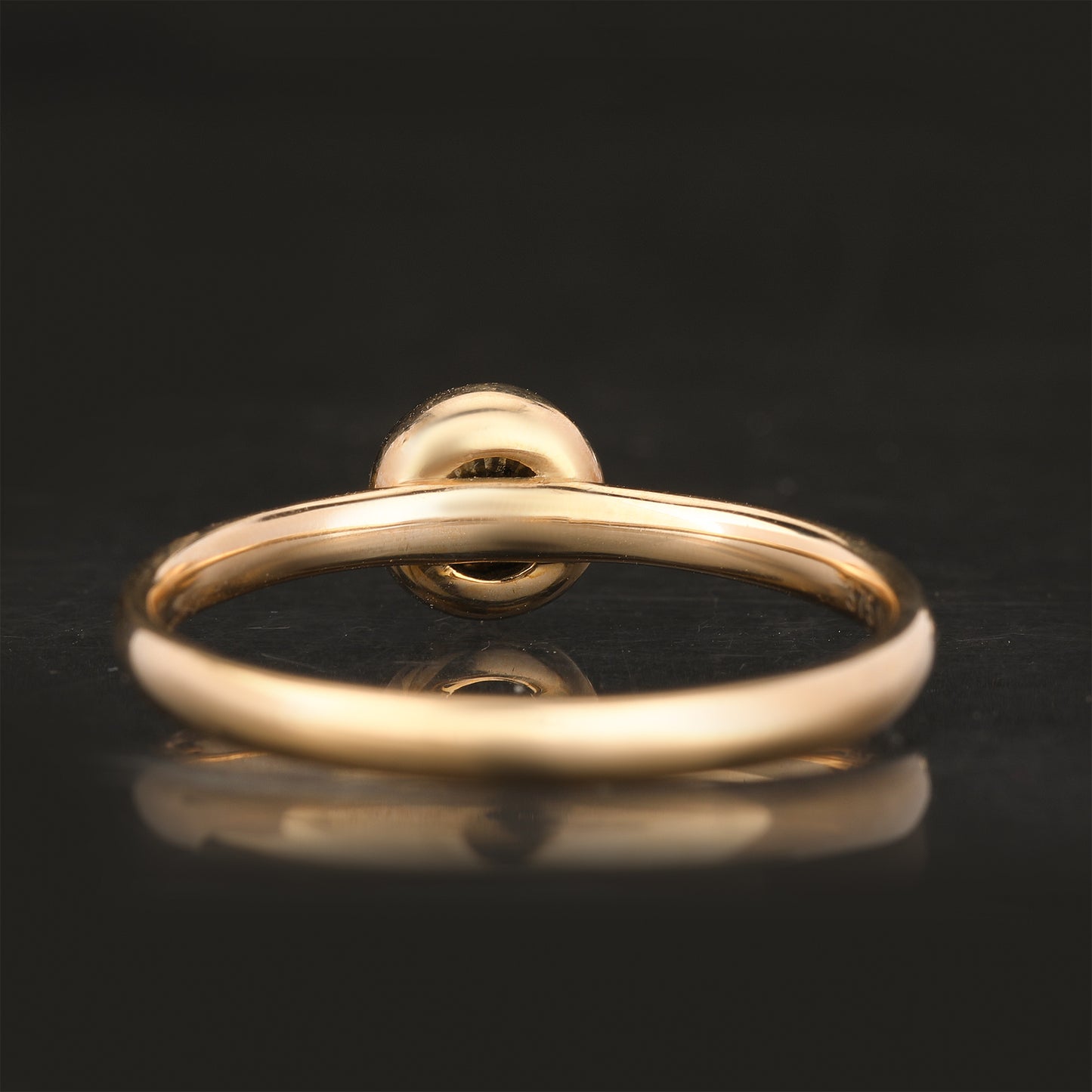 Light Brown Diamond Ring 0.33 Carats 9K Yellow Gold