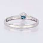 Blue Diamond Ring 0.25 Carats 9K White Gold