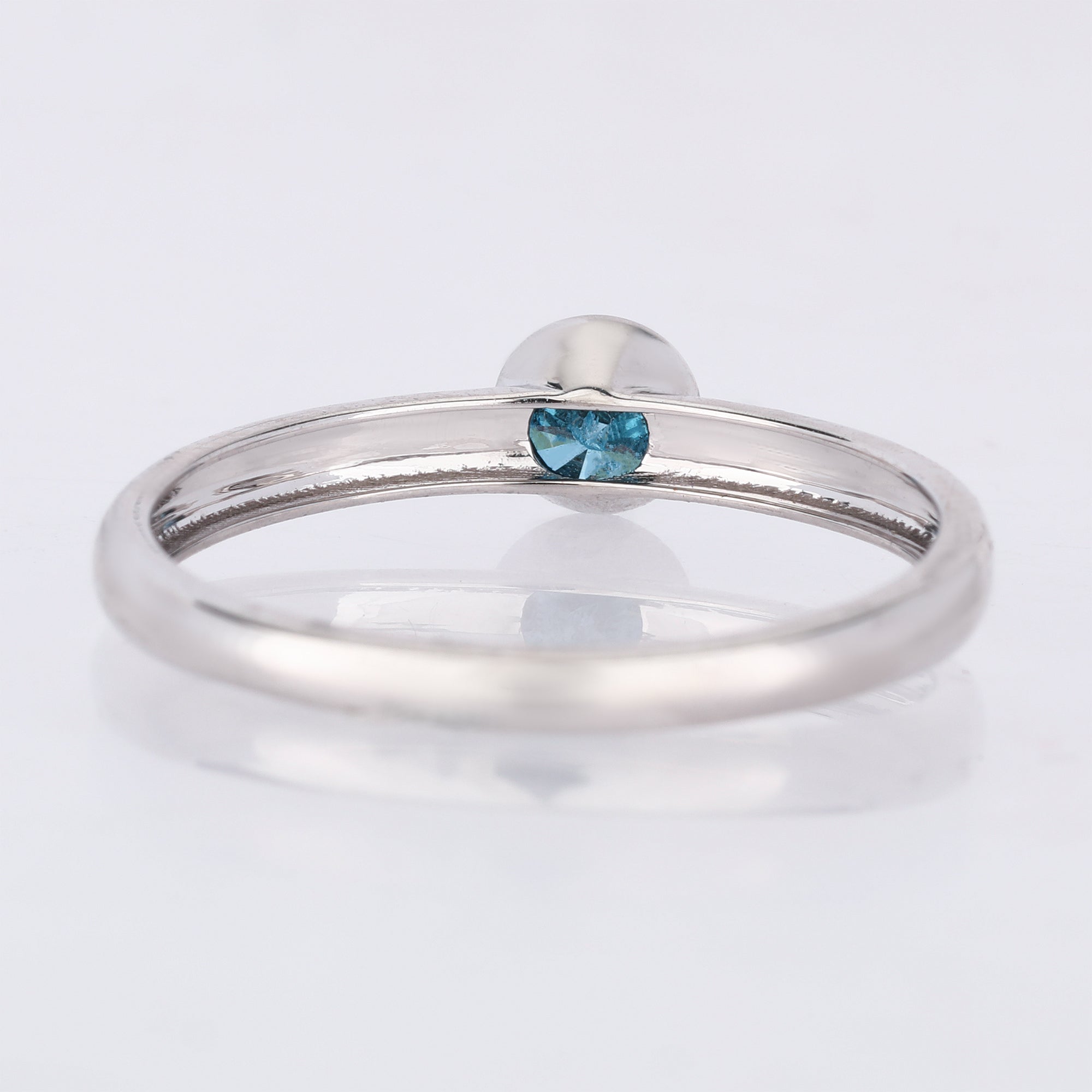 Blue Diamond Ring 0.25 Carats 9K White Gold
