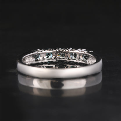 Blue Diamond Ring 0.5 Carats 9K White Gold