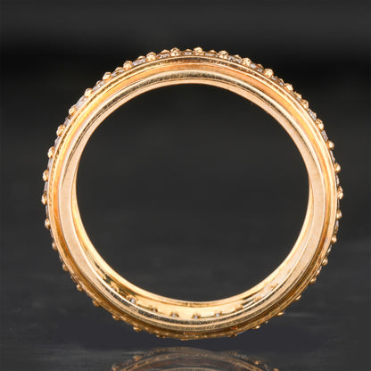 Light Brown Diamond Eternity Ring 1.05 Carats 9K Yellow Gold