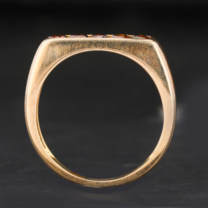 Red Diamond Ring 0.35 Carats 9K Yellow Gold
