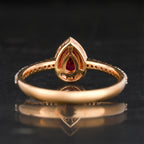 Natural Mozambique Ruby Ring With Diamonds 0.62 Carats 10K Yellow Gold