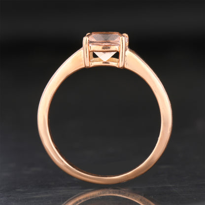 Morganite Ring 1.2 Carats 9K Rose Gold