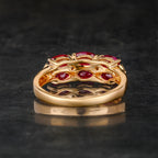 Natural Burma Ruby Ring With Diamonds 1.66 Carats 9K Yellow Gold