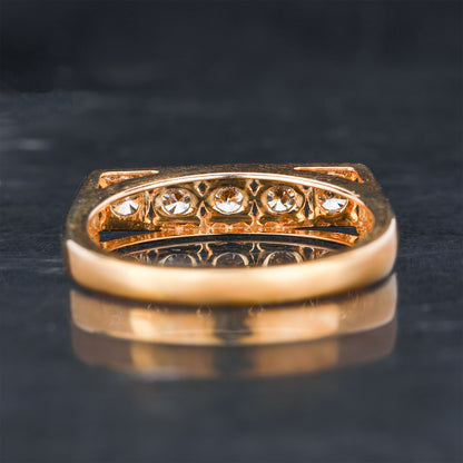 Light Brown Diamond Ring 0.5 Carats 9K Yellow Gold
