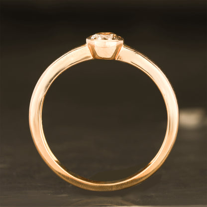 Light Brown Diamond Ring 0.25 Carats 9K Yellow Gold