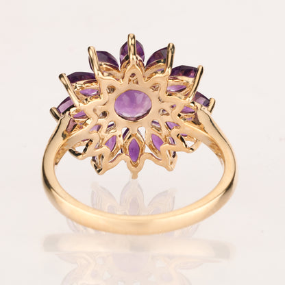 Amethyst Ring 2.53 Carats 9K Yellow Gold