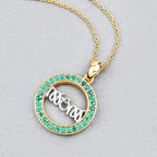 Emerald Mom Pendant 0.52 Carats Gold Plated Silver
