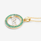 Emerald Mom Pendant 0.52 Carats Gold Plated Silver