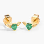 Emerald Bat Stud Earrings image 4