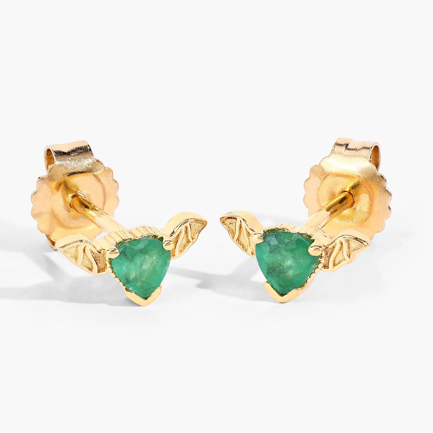 Emerald Bat Stud Earrings image 4