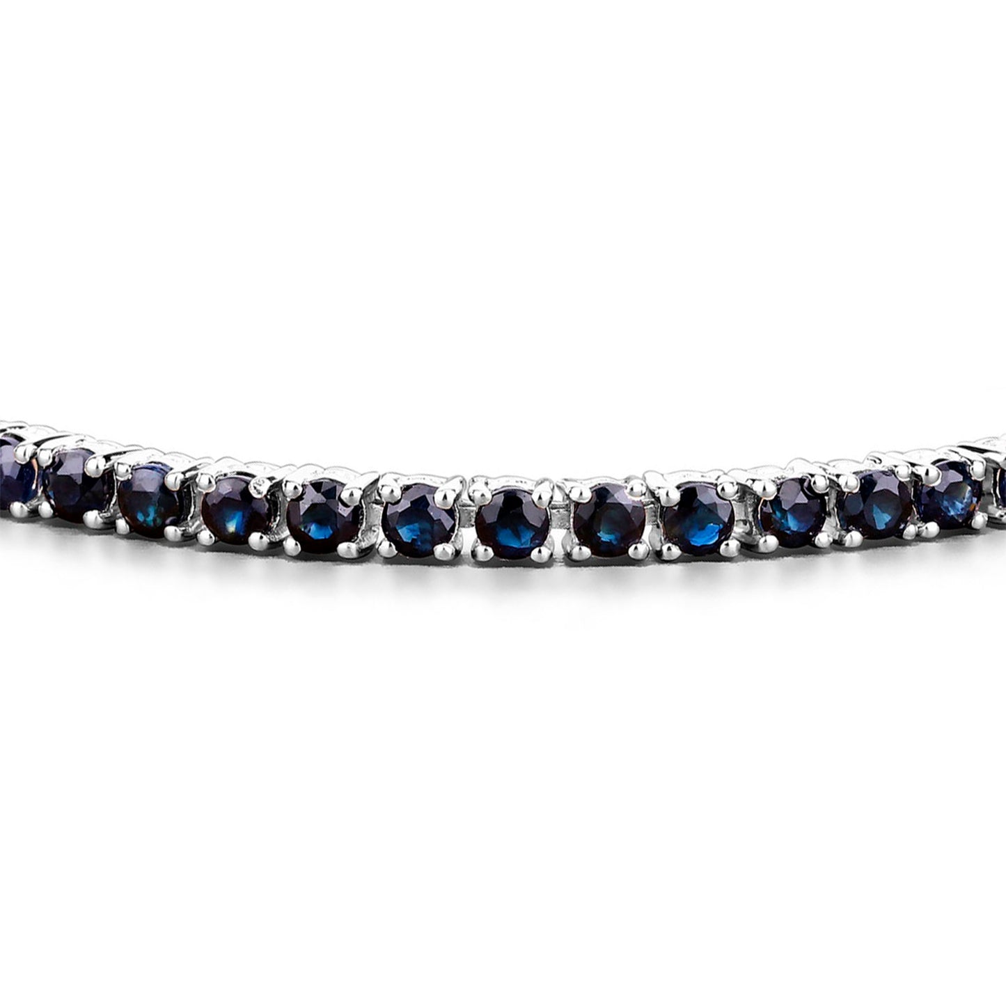 Natural Blue Sapphire Tennis Bracelet 8.34 Carats Sterling Silver