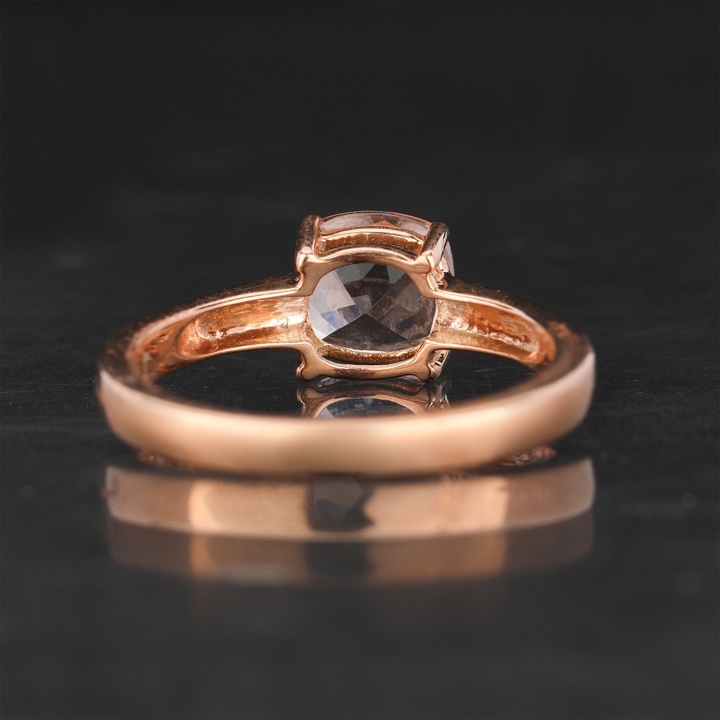 Morganite Ring 1.2 Carats 9K Rose Gold