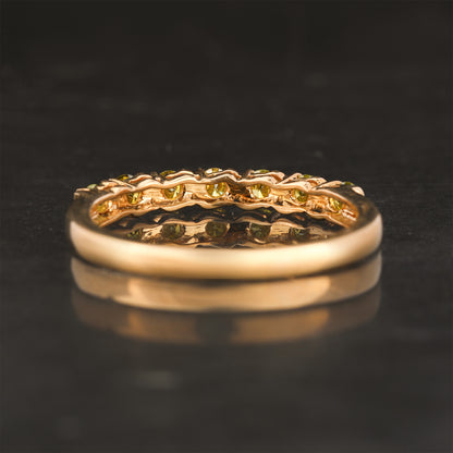 Yellow Diamond Ring 0.31 Carats 9K Yellow Gold