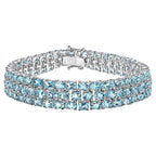 Blue Topaz Bracelet 26.1 Carats Sterling Silver