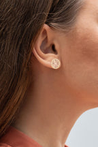 Oval Cut Morganite Stud Earrings With Diamond Halo 5.5 Carats Total