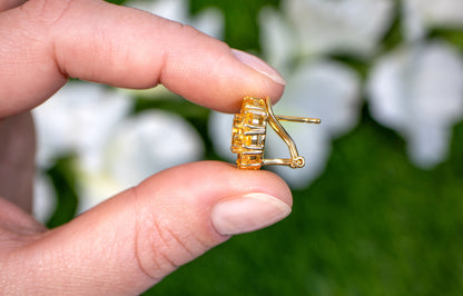 Citrine Cocktail Earrings 4.10 Carats Total