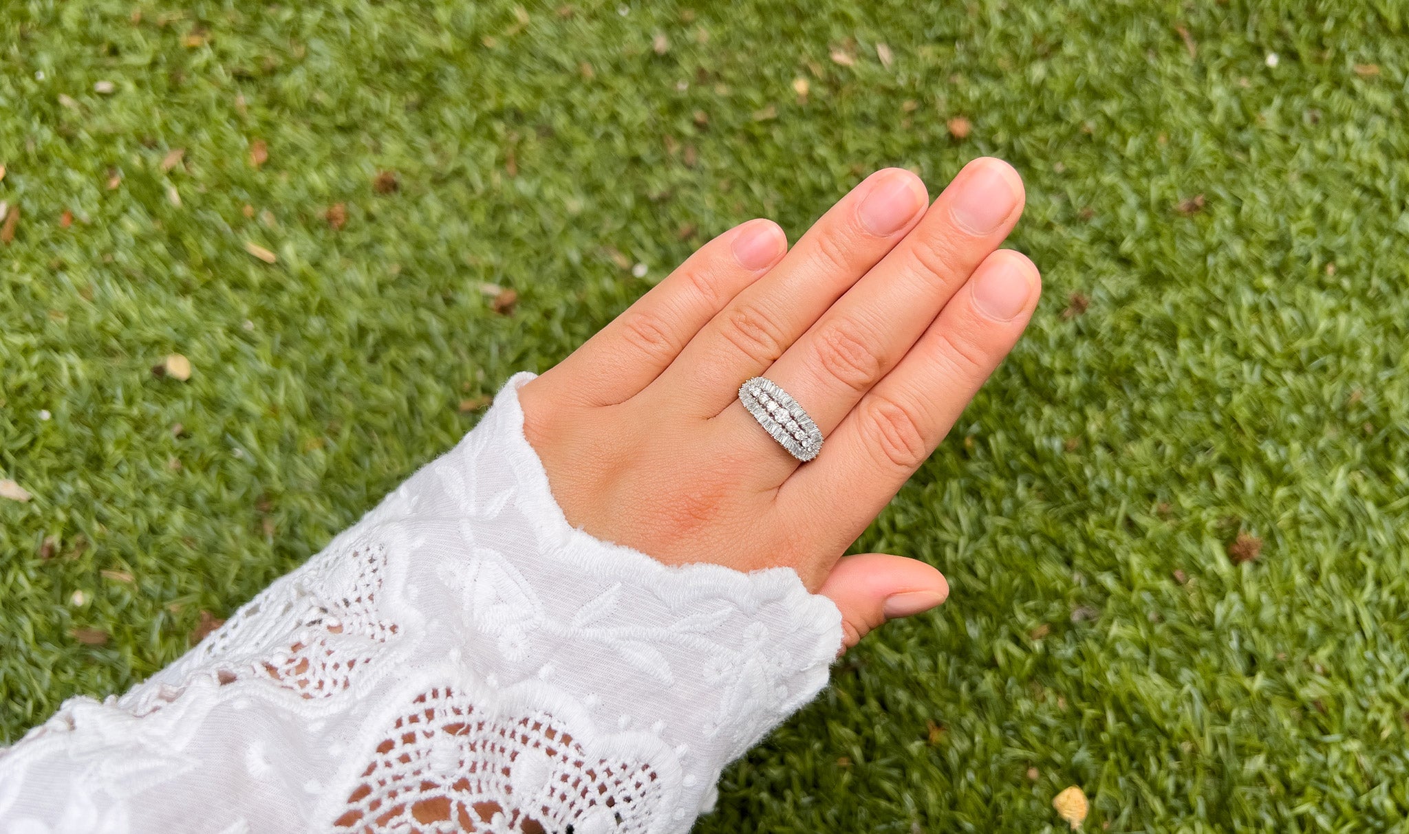 IGI Certified Diamond Ring 1 Carats Total Platinum